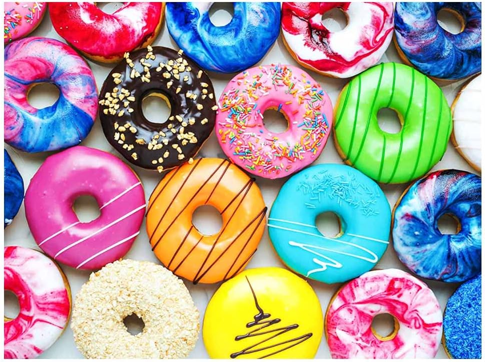 500 Piece Jigsaw Puzzle Donuts for Adults and Teens and Kids Family Happy Time Gift Idea