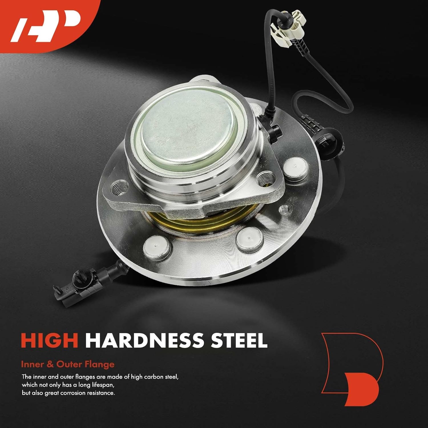 A-Premium Front Wheel Bearing and Hub Assembly with ABS & 6-Lug Compatible with Chevy & GMC & Cadillac - 2007-2014 - Silverado 1500, Sierra 1500, Tahoe, Yukon XL 1500, Escalade, RWD Only - Image 4