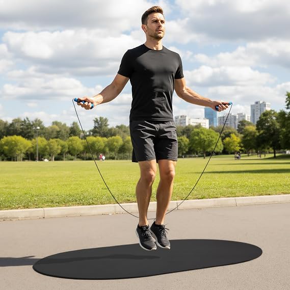 lukar Jump Rope Mat, 7mm Thick High-Density Exercise Jump Rope Pad