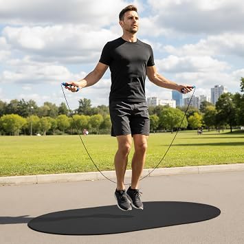 lukar Jump Rope Mat, 7mm Thick High-Density Exercise Jump Rope Pad