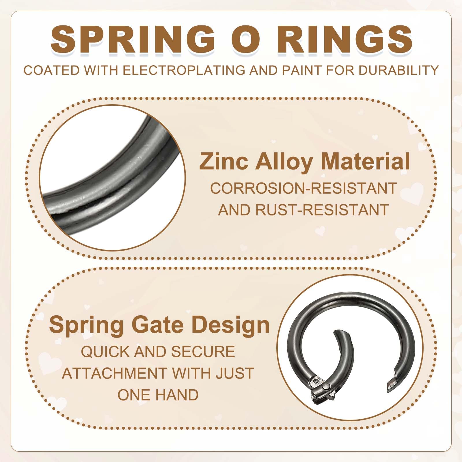 PATIKIL Metal Spring O Rings 32mm - Image 3
