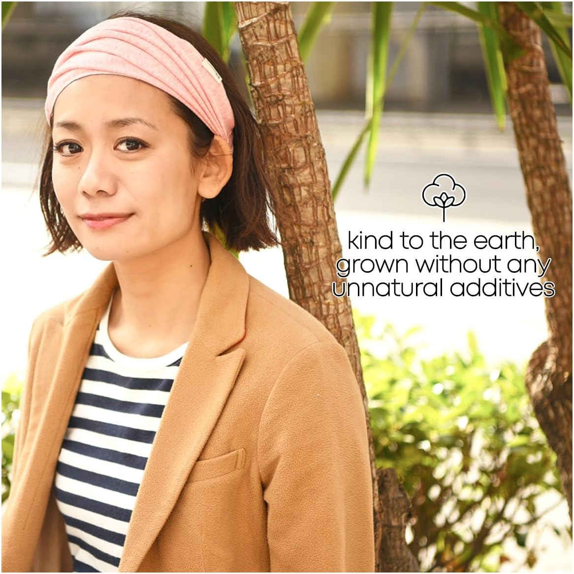 CHARM Organic Cotton Headband Pre-Tied Bandana - Mens Womens Hairband Chemo Head Bands