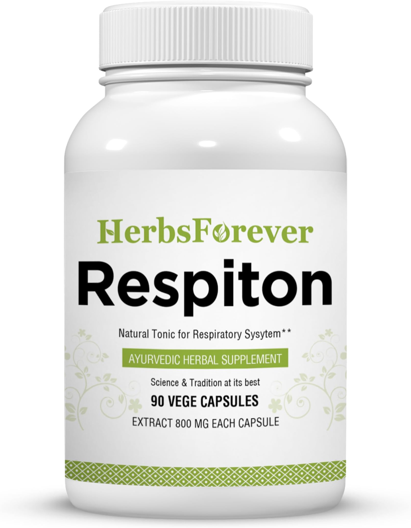 Herbsforever Respiton Capsules Respiratory Care Supplement Promotes Lungs Health 90 Vege Capsules