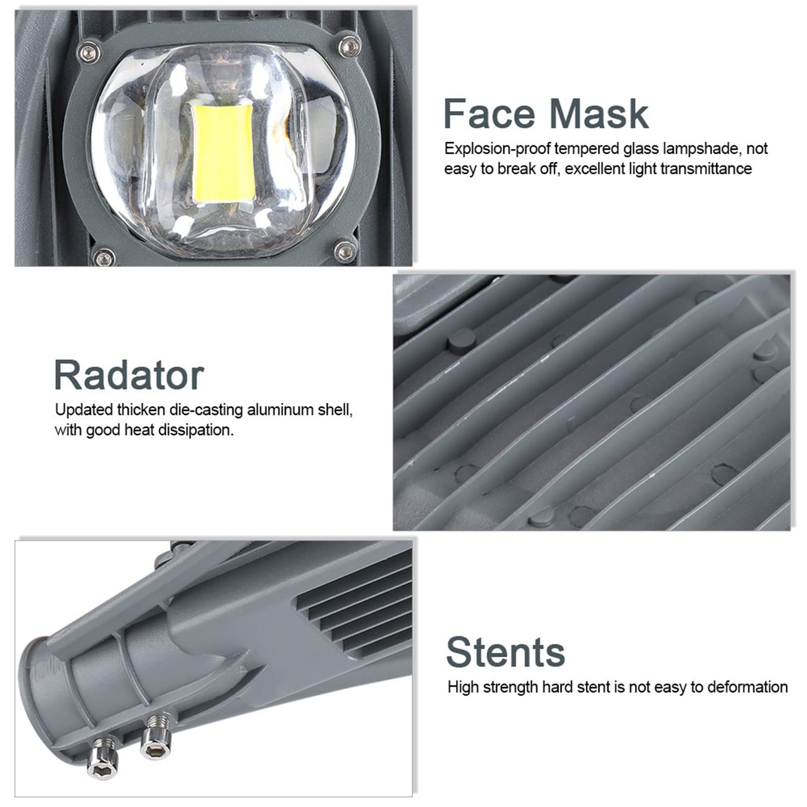 Alumbrado Público Farolas LED 30W para Calles y Jardines, Lámpara de Inundación Exterior 85-265V, Ideal para Iluminación al Aire Libre