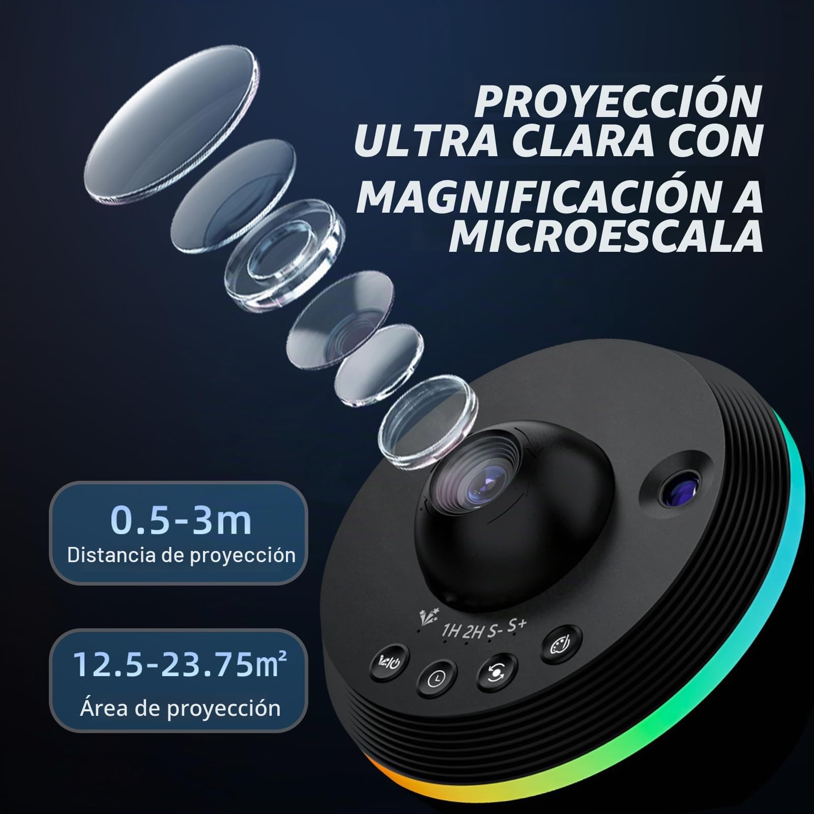 Proyector de estrellas, proyector de estrellas, planetario, luz de noche, luz de techo, espacio, cielo estrellado, con tira de luz, meteorito, proyector Galaxy Star, para niños, dormitorio