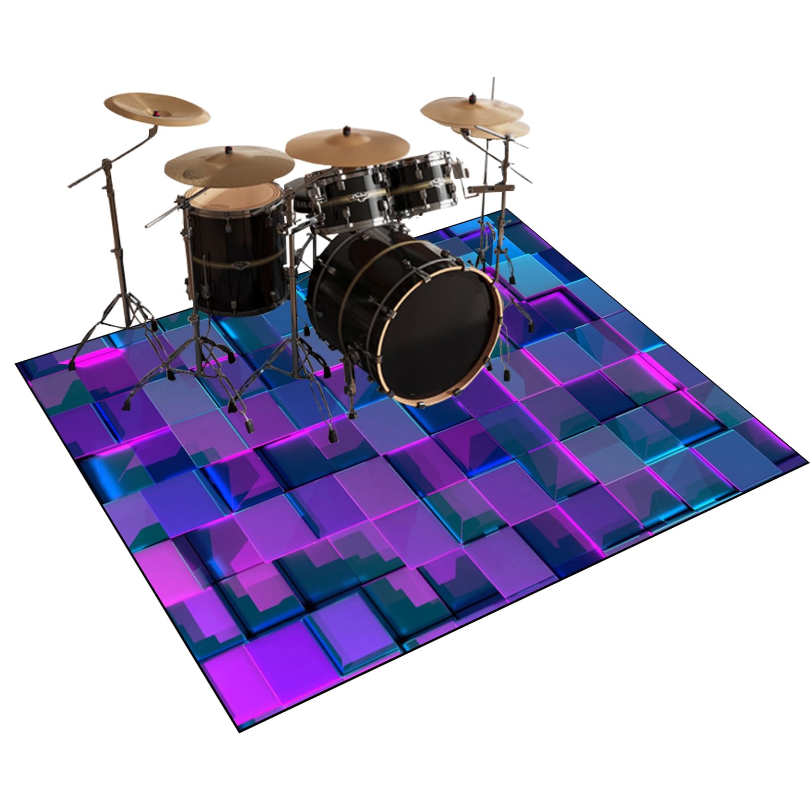 Drum Teppich Schlagzeug Teppich Schlagzeugteppich Schallschutz Teppich Schallschutzmatte Drum Rug Drum Matte Drumteppich Musikinstrumente Bodenmatte rutschfeste Trommel Teppiche 160 x 120 cm