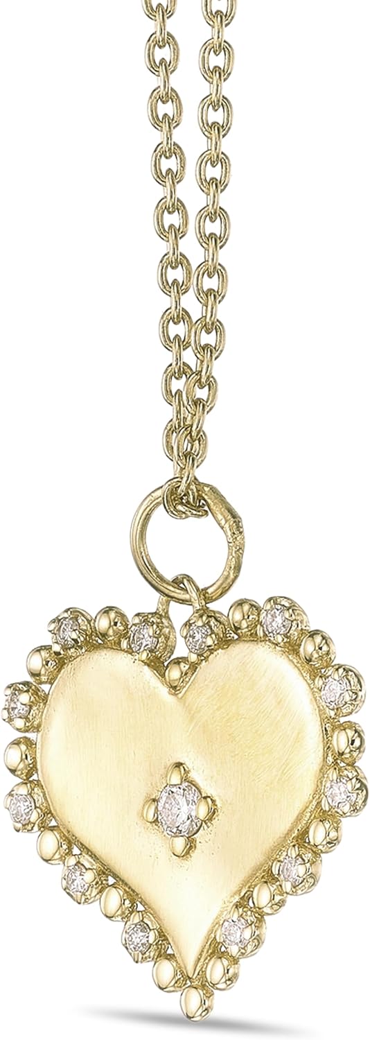 Lavari Jewelers 1/10 Carat Lab Grown Diamond Heart Pendant for Women - 18k Yellow Gold Plated 925 Sterling Silver Pendant Necklace for Her - Adjustable 16 to 18 Inch Cable Chain w Lobster Claw Clasp - Image 3