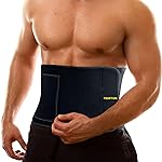 TESETON Plus Size Waist Trainer for Men Women, Waist Trimmer for Men Women, Sweat Belt Plus Size, Wraps for Belly Fat, Sauna Stomach Sweat Band Sport Fitness 01 Black XL