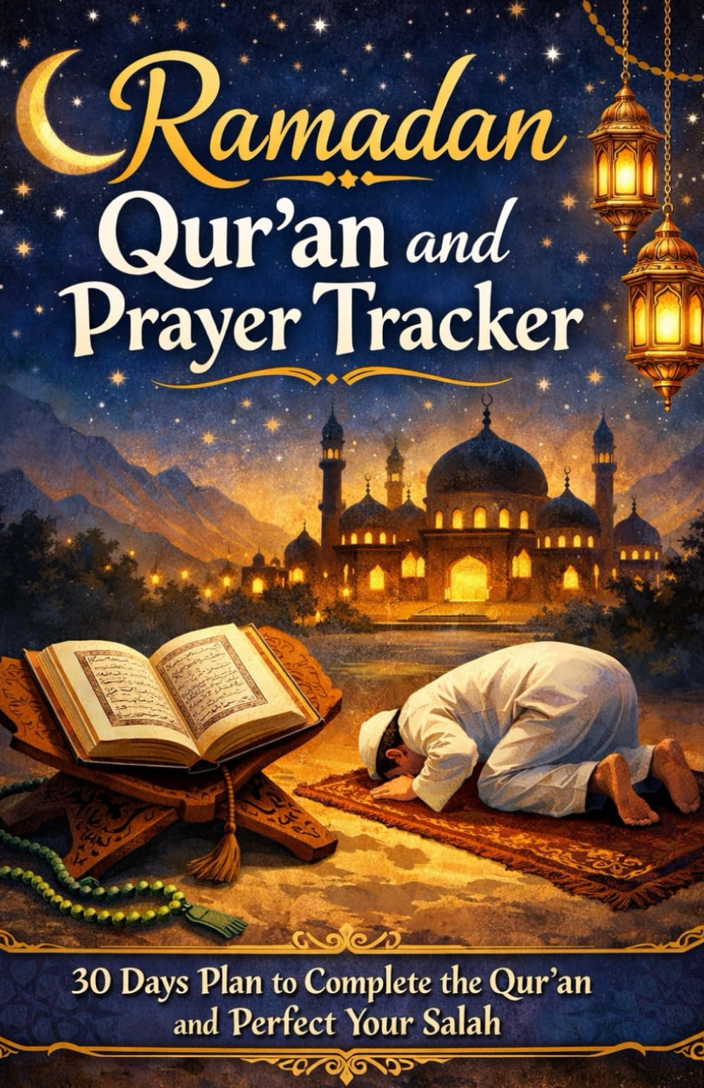 Ramadan Qur’an and Prayer Tracker: 30 Days Plan to Complete the Qur’an and Perfect Your Salah