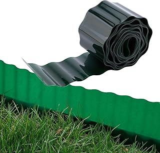Landscape Edging,Plastic Lawn Edging,Corrugated Garden Edging, Garden Edging Border for Lawn DIY for Vegetable Flower Beds (6inchx30ft)