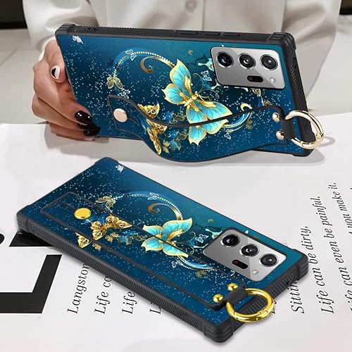 Miniatura 2 de KANGHAR Funda para Samsung Galaxy Note 20 Ultra con diseño de mariposa azul para Samsung Galaxy Note 20 Ultra