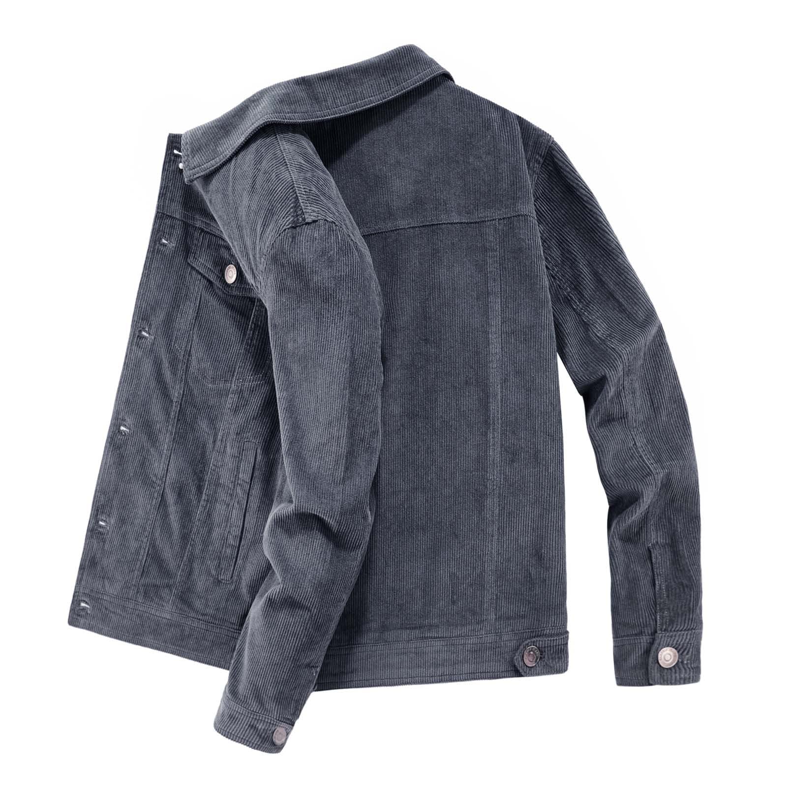 Générique Veste De Travail Rétro Homme Blouson Décontracté, Confortable, Multi Poches, pour Le Travail en Plein Air, pour La Vie Quotidienne, Sweat-Shirts Couleur Unie