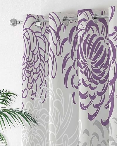 Miniatura 2 de Cortinas opacas con aislamiento térmico y ojales para dormitorio, 84 pulgadas de largo, para decoración del hogar, para sala de estar, cortinas