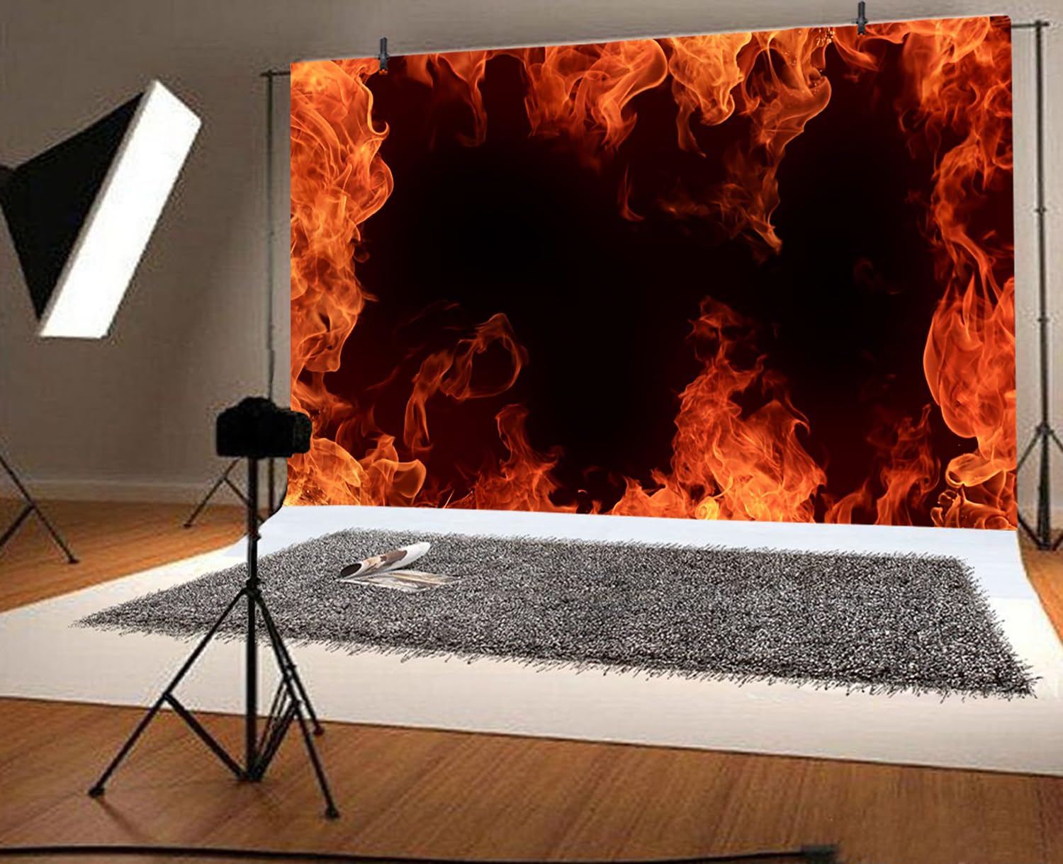 Party Decorations Fire Flame Photo Backdrop 9x6ft - Burning Fire ...