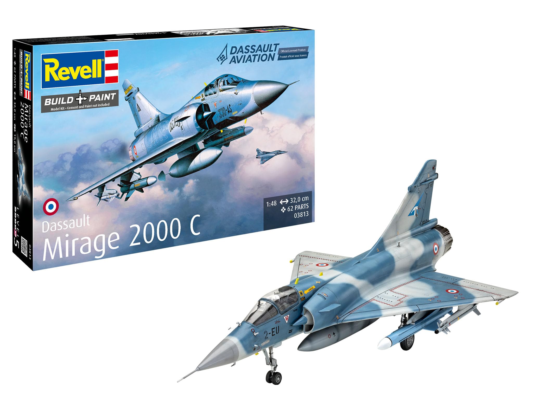 Revell 63901 – Maquette Avion Dassault Aviation Rafale C 1/48 – Kit De Montage