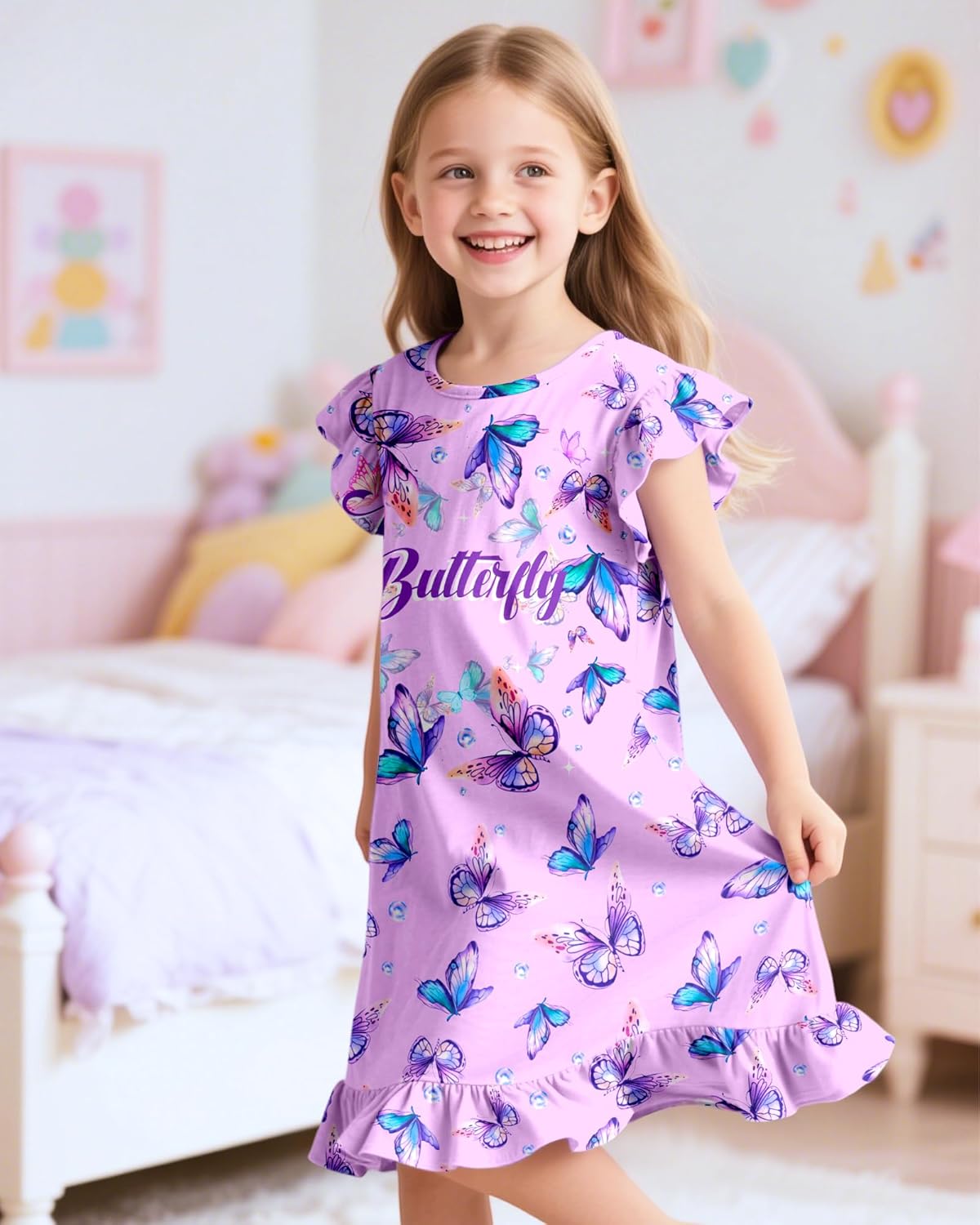 Girls Nightgowns Toddler Nightgown Cute Pajamas Dress Night Gowns for Kids Girl Clothes Girls' Sleepwear 3-9 Years - Image 5