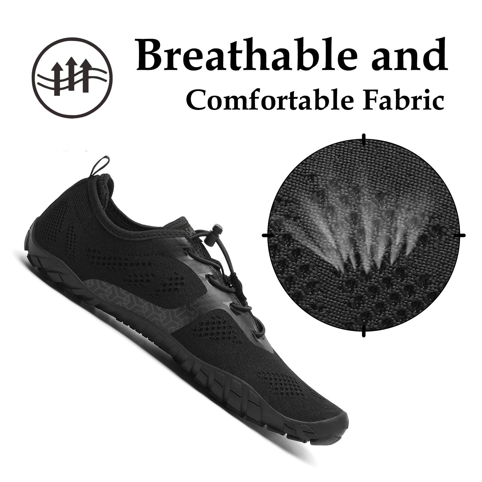SAGUARO Scarpe Barefoot Minimaliste Uomo Donna - Scarpe Scogli Leggere Traspiranti Antiscivolo - con Padelle Larghe e Zero Gocce