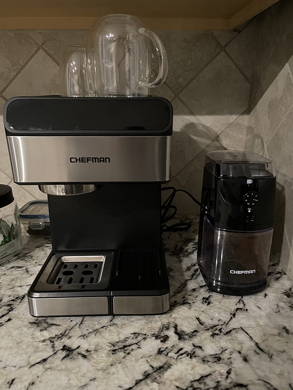 24/mo Finance Chefman 6in1 Espresso Machine with BuiltIn Milk Frother, 15BAR Pump