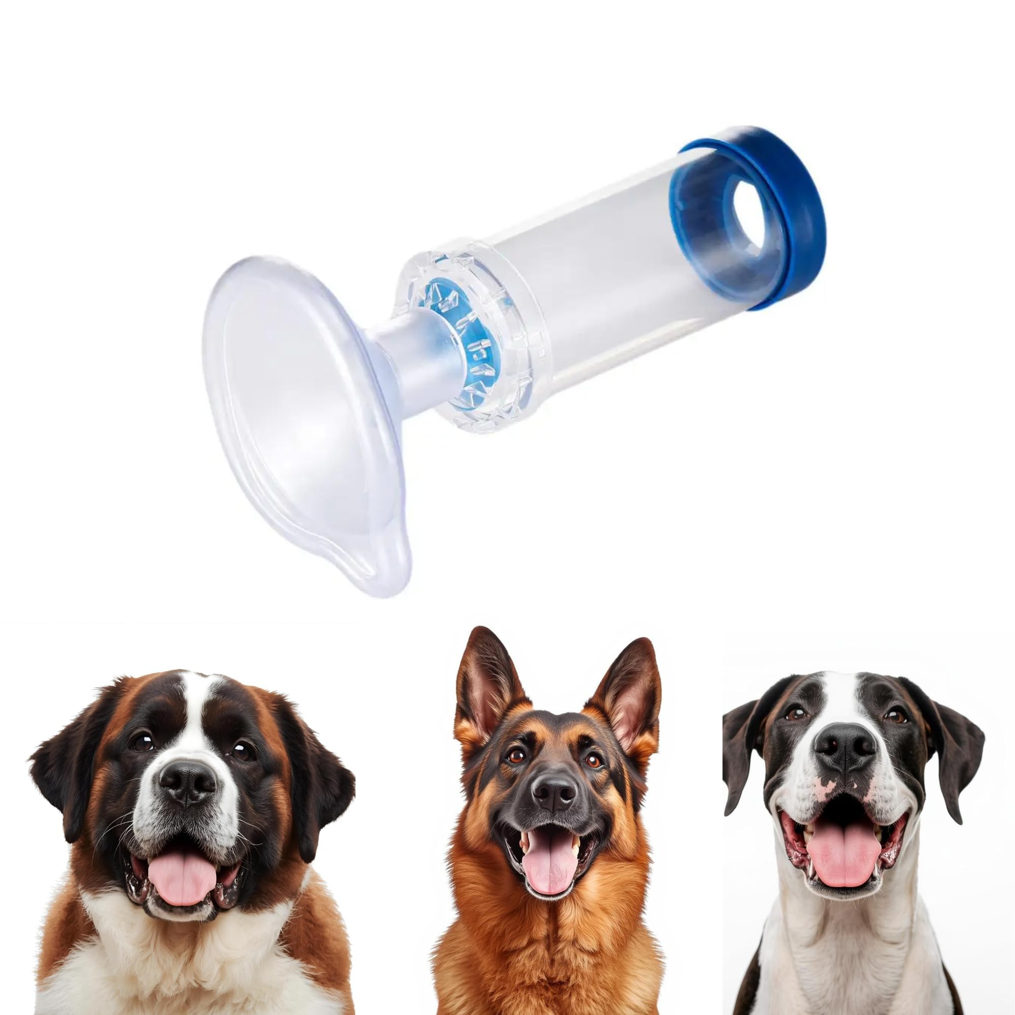 Pet Inhaler Spacer with Face Mask, Breathing Chamber for Pets, Dog Inhaler Spacer with Comfortable Mask. (for Dogs Large &amp; XL)