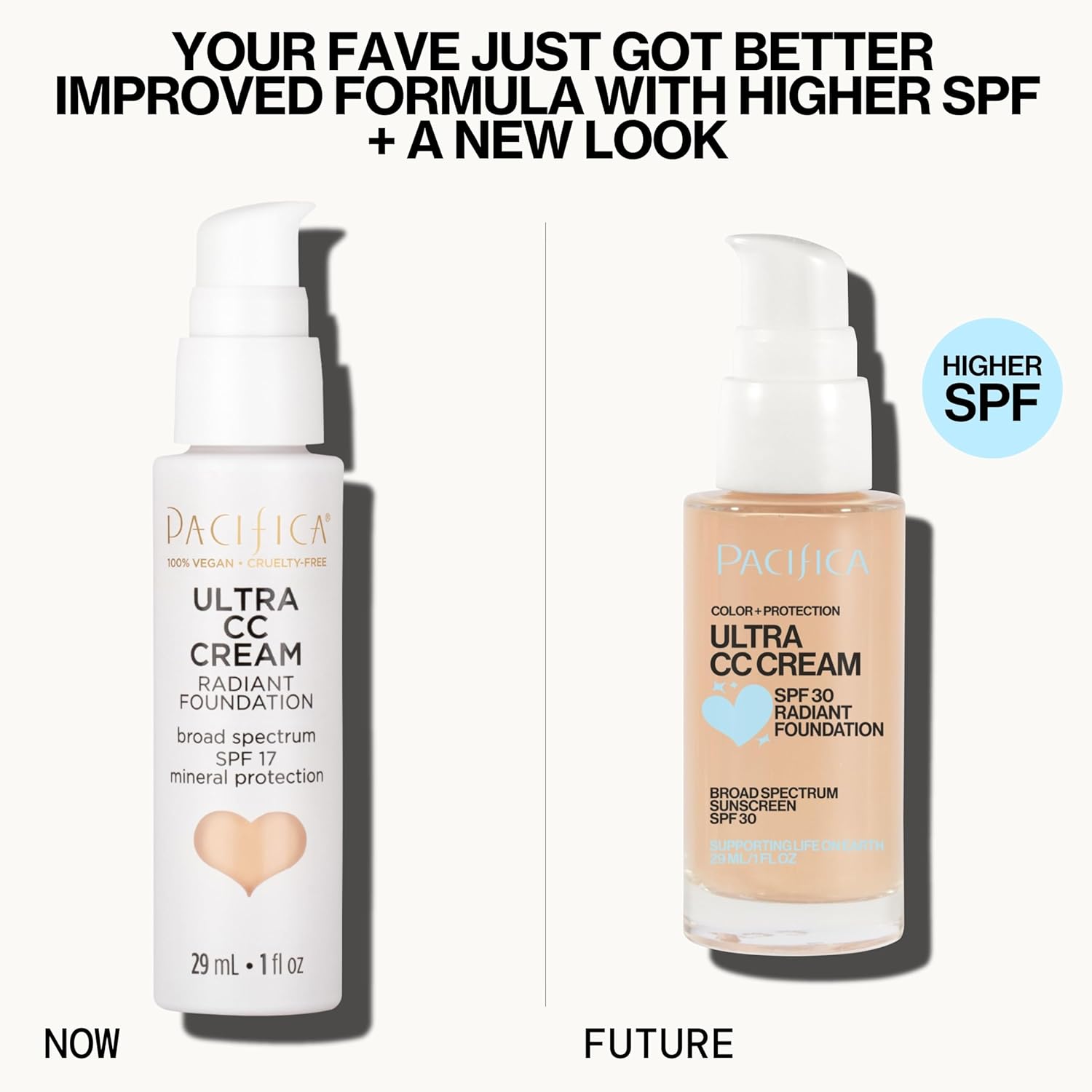 Pacifica Ultra CC Cream Radiant Foundation SPF 17 -Neutral Fair – Medium Coverage Color Correcting Cream, Dewy Finish, Mineral SPF, 1 oz - Image 2