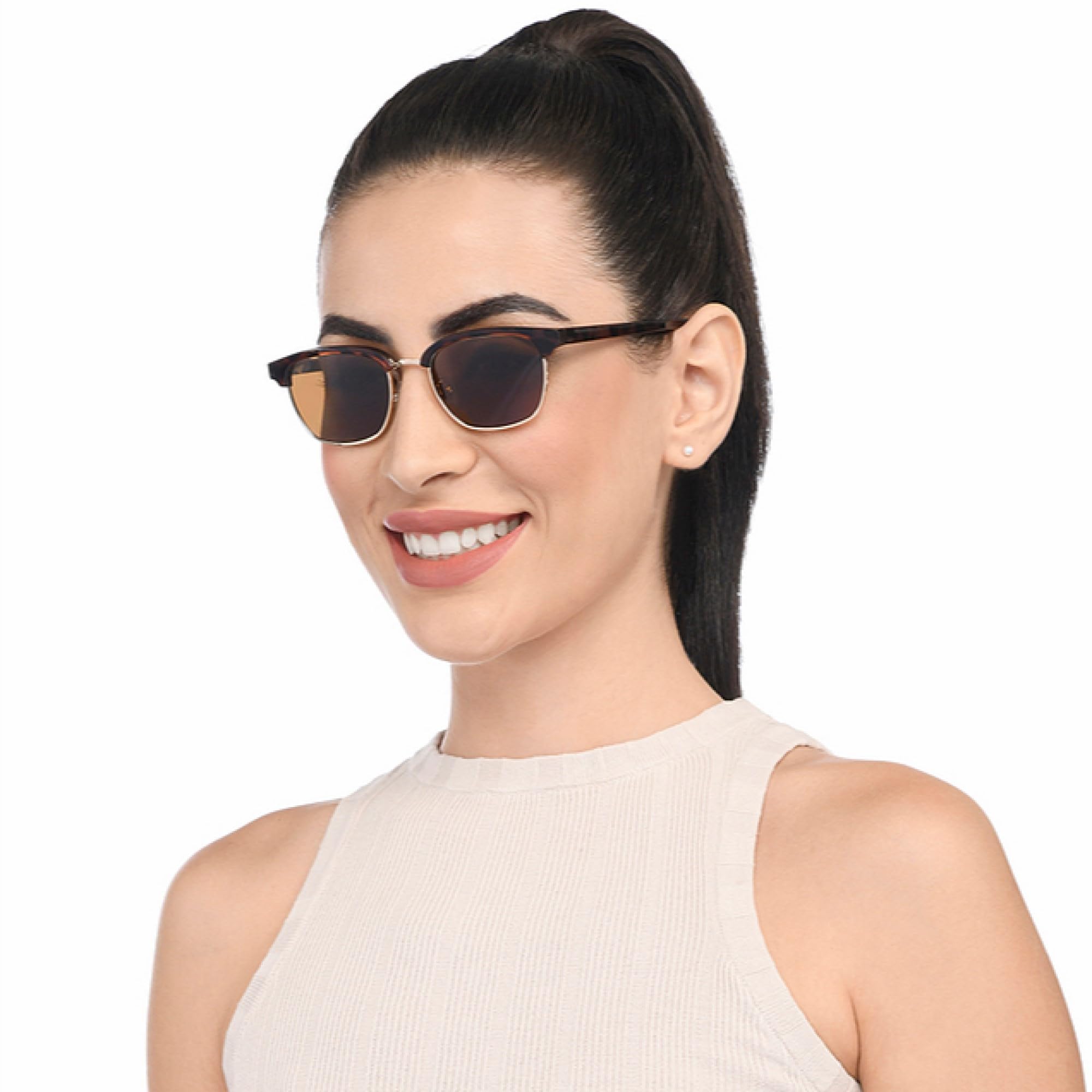 VINCENT CHASE EYEWEAR By Lenskart | Gold Brown Full Rim Rectangular | HAVANA | Polarized and 100% UV Protected | Men & Women | Small | VC S14475 - Image 4 thumbnail