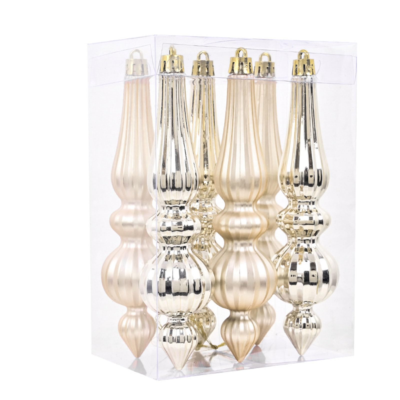 Jazuaiao 6Pcs Metallic Christmas Baubles Tree Ball Ornament for Door Wreath Mantels Window Holiday Party Centerpieces Unbreakable Hanging Decoration