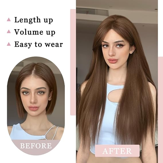 Toppers Hair Pieces for Women Long Straight Top Hair Pieces 24Inch