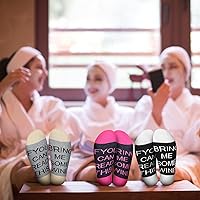Vista 5 de 32 Pcs Girl Trip Gifts Favors 2025 Girls Weekend Favors for Trip Bachelorette Party Weekend Gifts Eye Mask Can Sleeves Socks Travel Makeup Bags for
