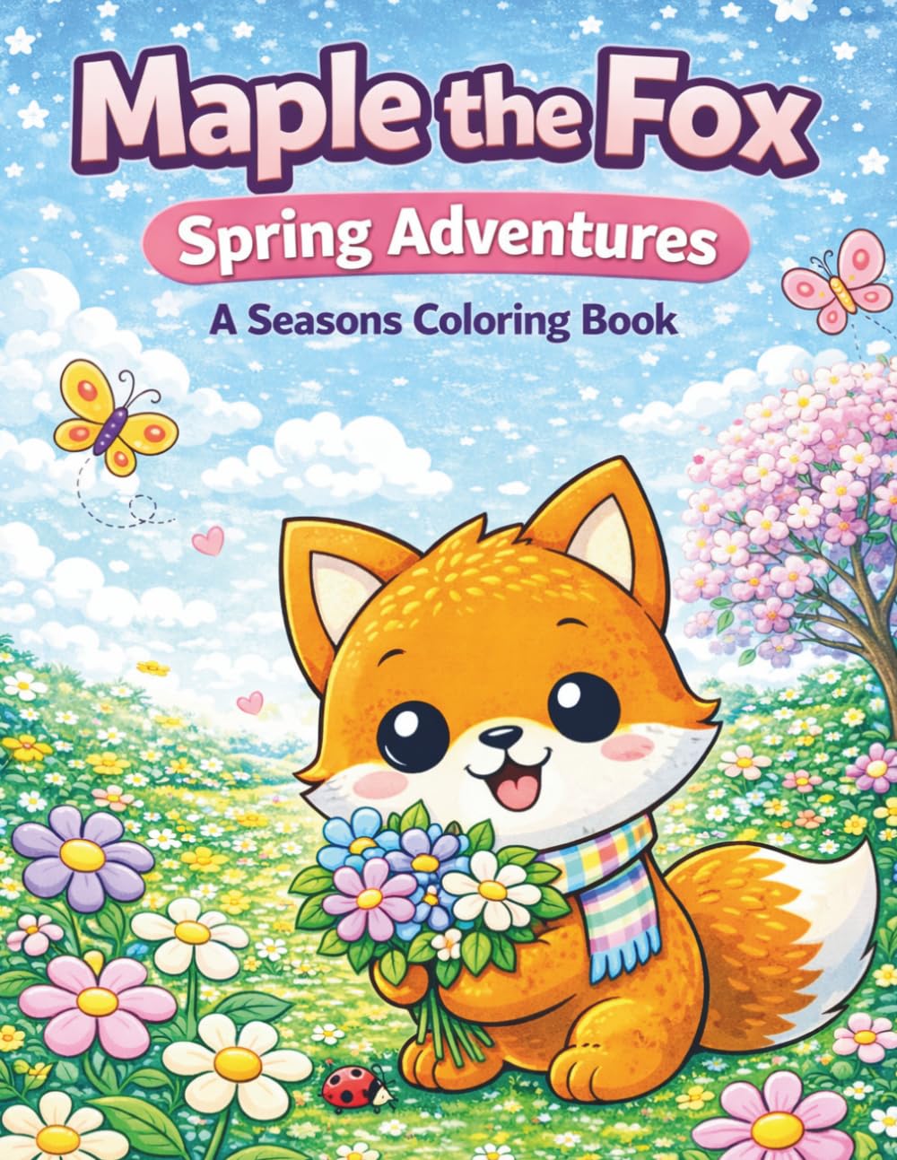 Mapple The Fox: Spring Adventures: A seasons coloring book