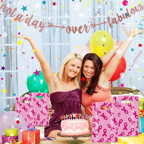 Miniatura 6 de 40 bolsas de regalo para concientización sobre el cáncer de mama, decoraciones de concienciación sobre el cáncer de mama, adecuadas para decoración