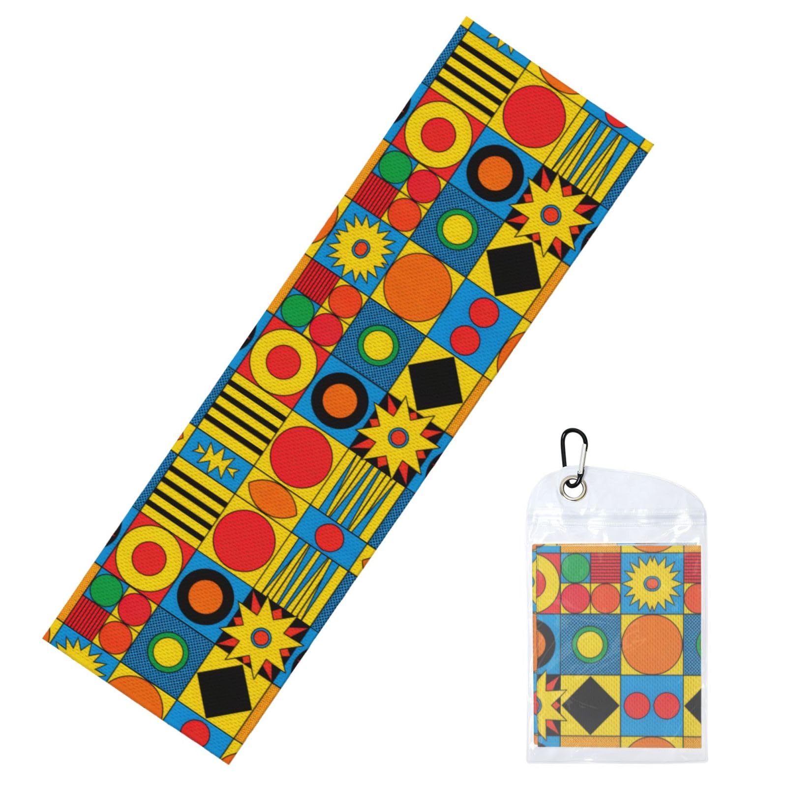 DUYIOKH Vibrant Pop Art Patterns Print Cooling Towel, Portable Towel for Gym Workout Golf Beach World Cup Sports Hot Weather