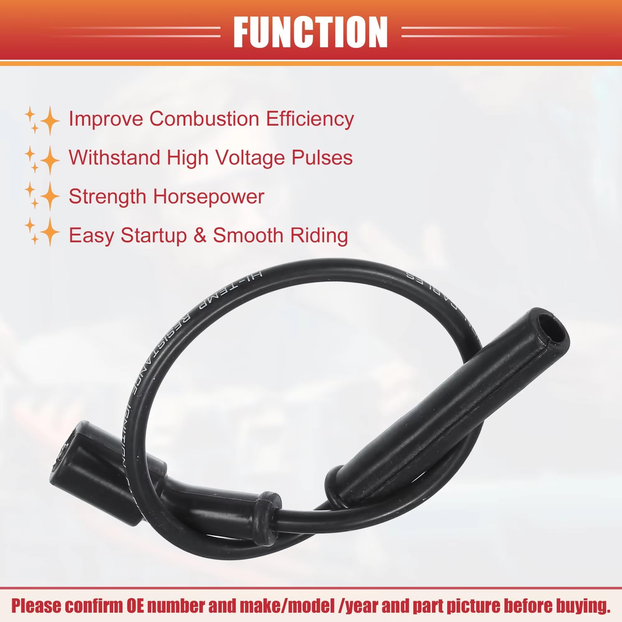 cables bujías coche Para Chrysler para Aspen V8 4.7L 2008 2009 | 5149051AC Cable de bujía Cable de bobina de encendido