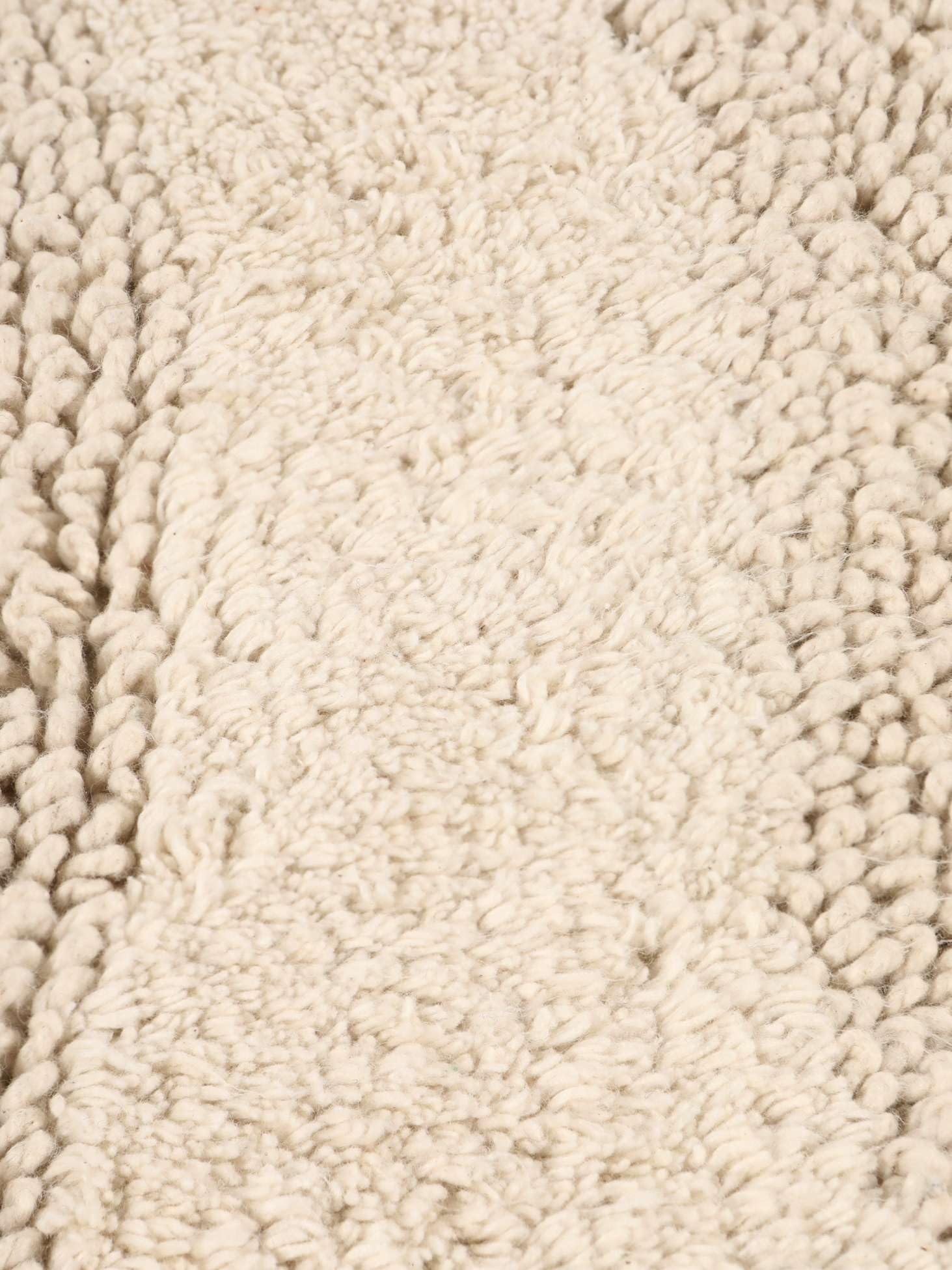 RugVista Breeze Tappetino da bagno, Rotonda, Ø 90 cm, Bianco crema Beige | Moderni, Pelo medio, Lavabile in lavatrice, Oeko-Tex 100, Antiscivolo, Bagno