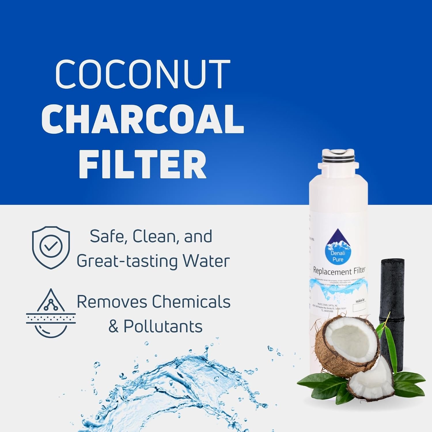 2-Pack Replacement for Samsung DA97-08006A-B Refrigerator Water Filter - Compatible with Samsung DA97-08006A-B Fridge Water Filter Cartridge