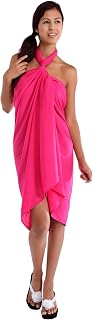 Women's Solid Fringeless(TM) Sarong Swimsuit Cover Up Wrap