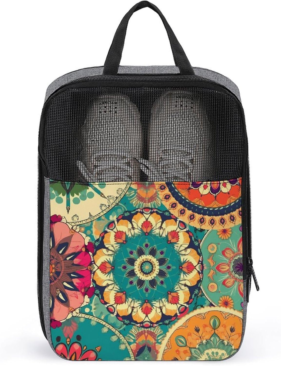 Shoe Bag, Round Flower Printed Shoe Bag,storage Hanging Shoe Bag,bath Towel Storage Bag