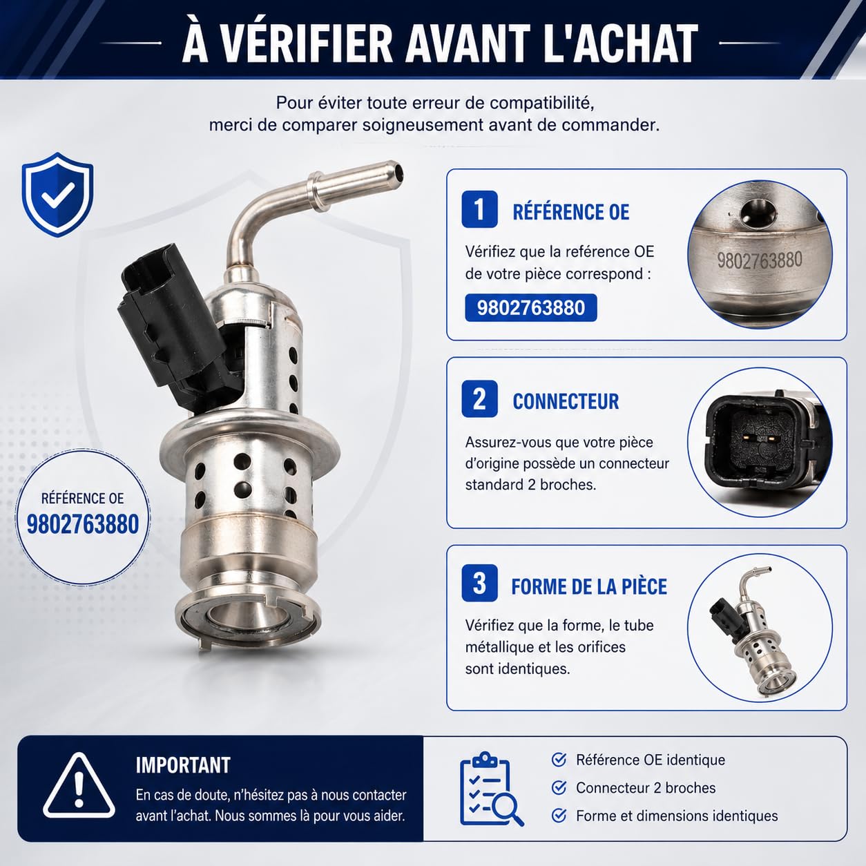 Injecteur de Carburant 2 Broches Compatible avec Peugeot 208 2008 308 3008 5008 Expert Partner Traveller, Compatible avec Citroën Berlingo C-Elysée C4 Jumpy DS DS3 DS4 DS5, Remplacement OE 9802763880