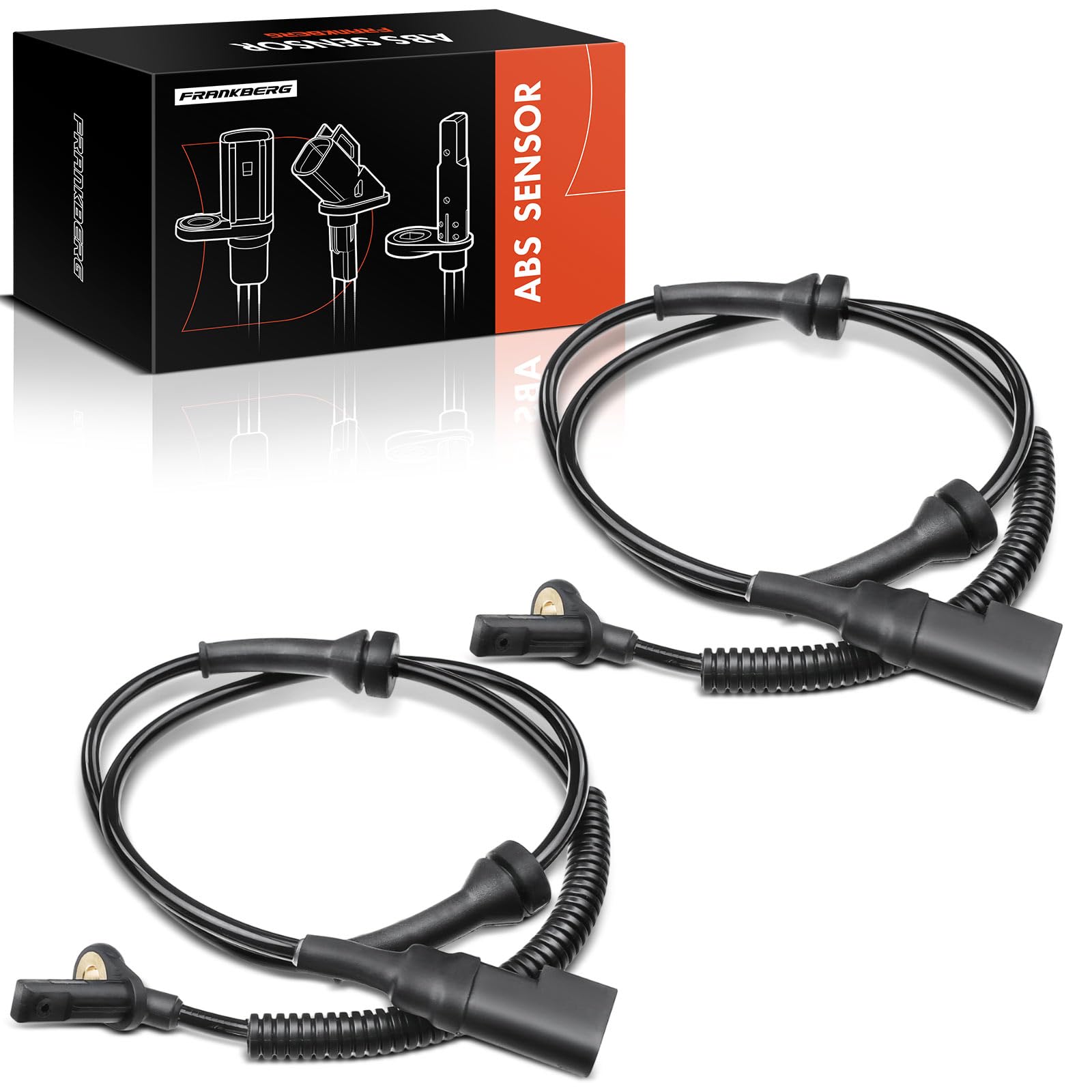 Frankberg 2x Capteur ABS 2-Pôles Compatible avec Fusion JU 1.4 1.6 1.4 TDCi 1.25 1.6 TDCi 1.4 LPG 2002-2012 Remplacer# 2N112B372AA,2N112B372AB