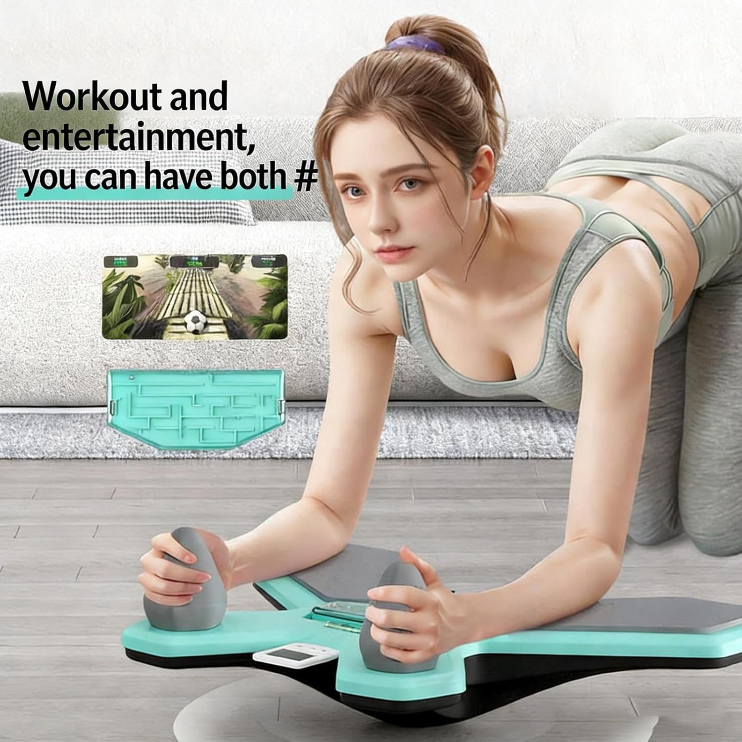 Plank Board for Exercise - Workout Machine | Core Trainer Balance Board,for Men Women Home Gym Bedroom Full-Body Workout Daily Routine