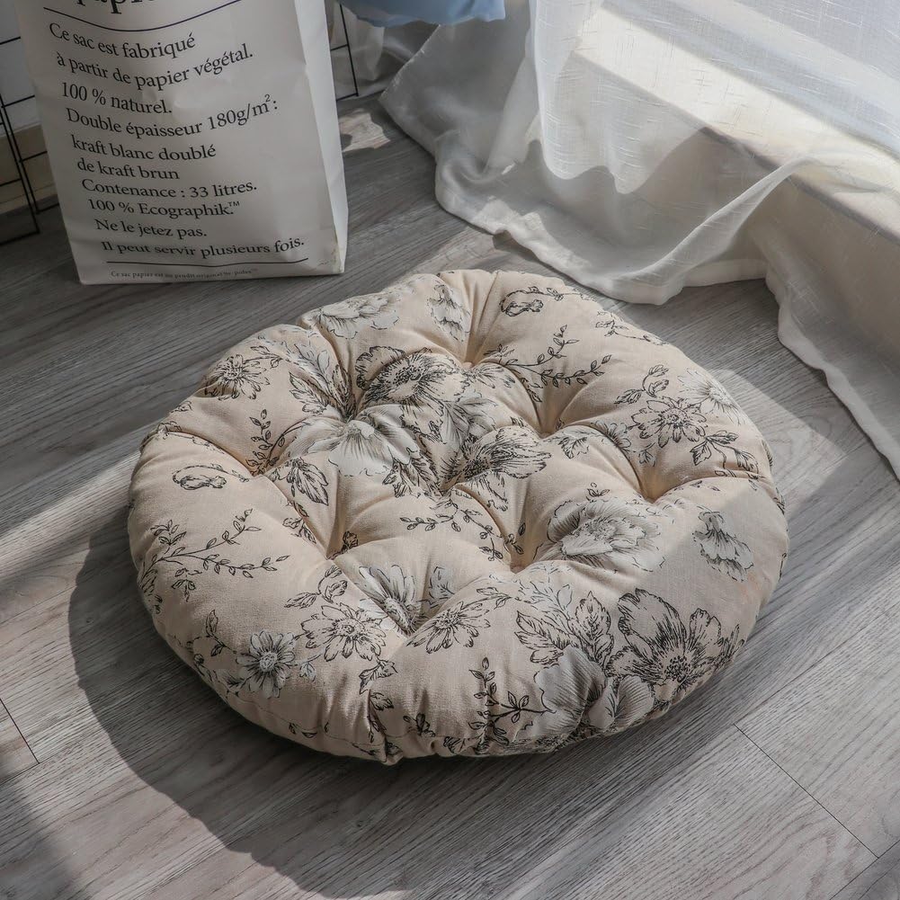 XMZDDZ Tatami mats Seat Cushion,Indoor Outdoor deep seat Chair Cushion Garden Office Car Round Chair pad-F 40x40cm(16x16inch)