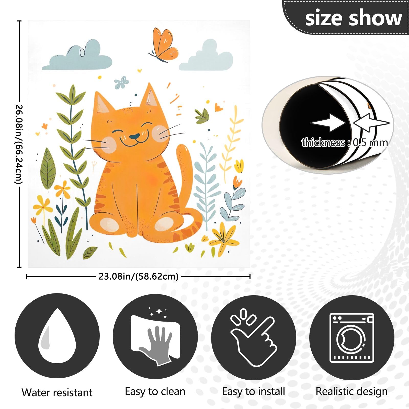 Magnetische Geschirrspüler-Abdeckung Mit Katzen-Design — Versteckt Kratzer, Stylisch!