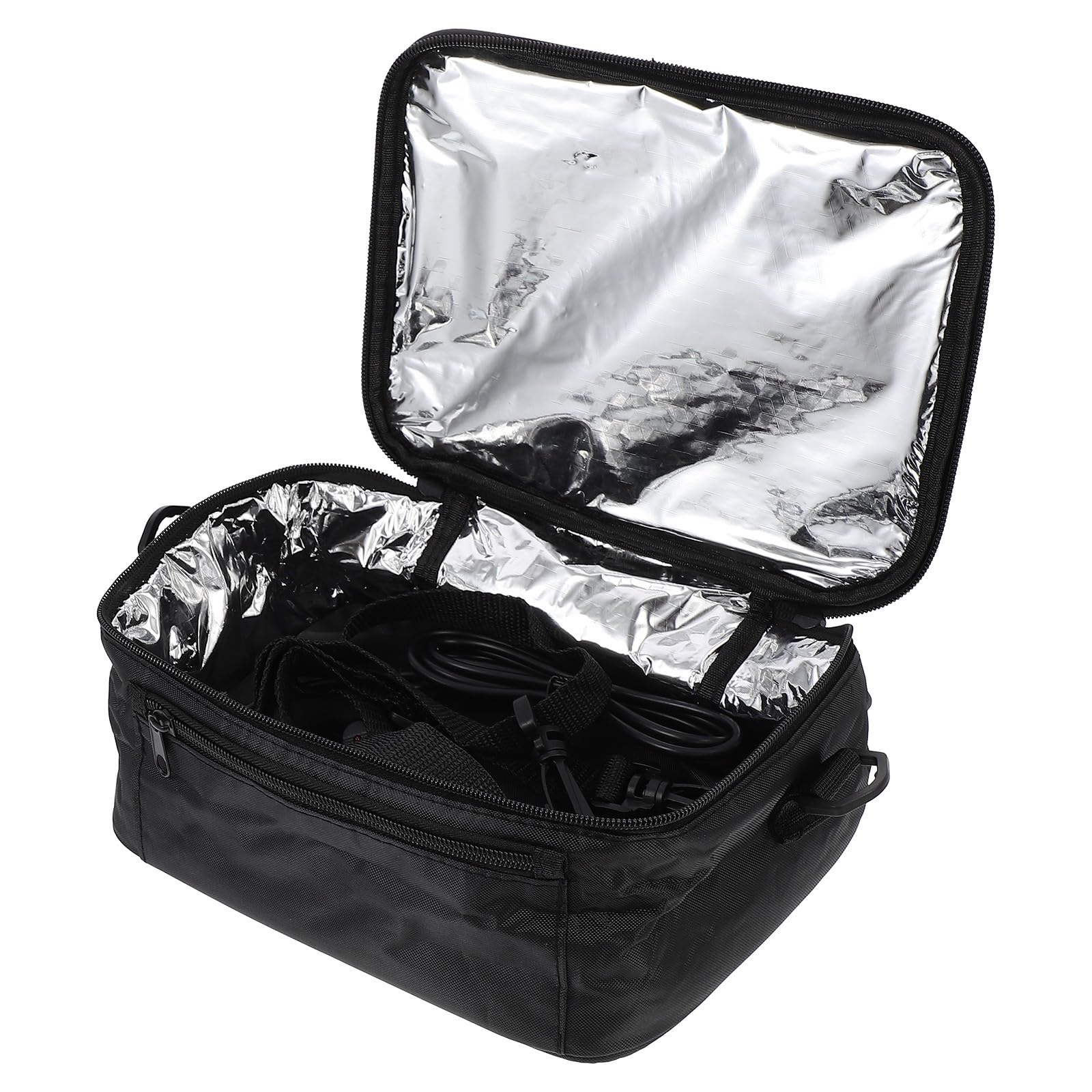 ibasenice Bolsa Térmica para Calentar Alimentos Aislamiento de Oxford y Goma para Almuerzo 12v Portátil para Coche en Viajes y Oficina