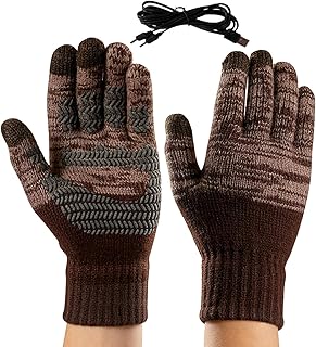 温熱機能付き冬季用手袋 | 断熱加工 電気式発熱 タッチスクリーン操作可能 保温効果 | 保温性ライディング用ミトン,寒冷天候対応のサイクリング、アウトドア、キャンピング、スキー、ドライビング、ハイキング、オフィス、旅行、通勤用