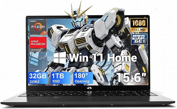 NIMO Gaming Laptop 32GB 5600MHz DDR5 RAM 1TB SSD, AMD Ryzen 7 8745HS 8 Core