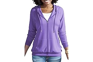 Nimsruc Zip Up Hoodies For Women Long Sleeve Casual Purple Hoodie