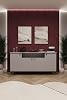 ASRA TREND Lüks Konsol TV Ünitesi%100 MDF Salon ve Yemek Odası Ünitesi KNSL-02 Kül Gri 160x80x45 cm 4 Kapaklı 1 Açık Raflı Modern Büfe