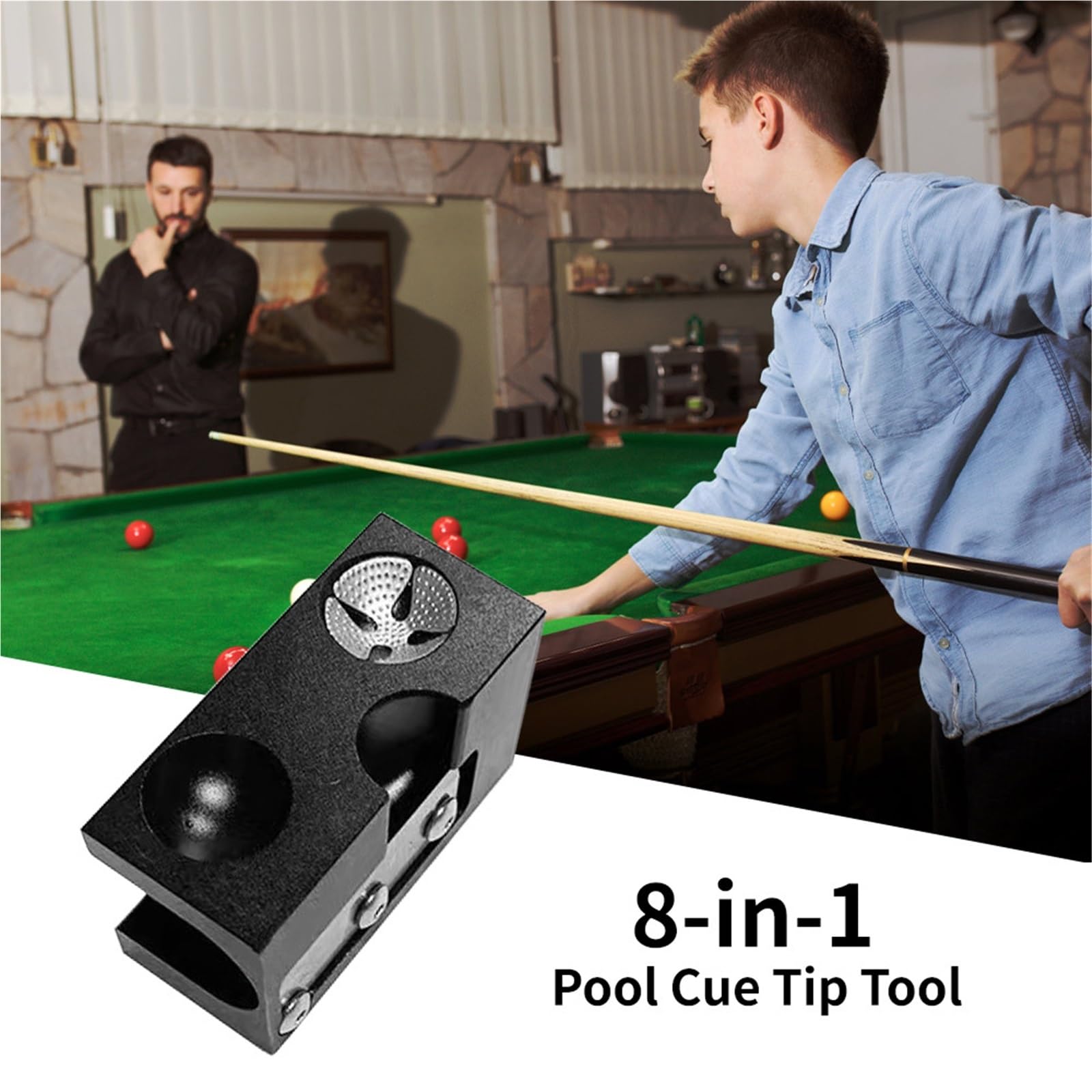 Outil de réparation Pointe Queue Billard en Aluminium 8 1, bâton for façonner Les Pointes pour Billard