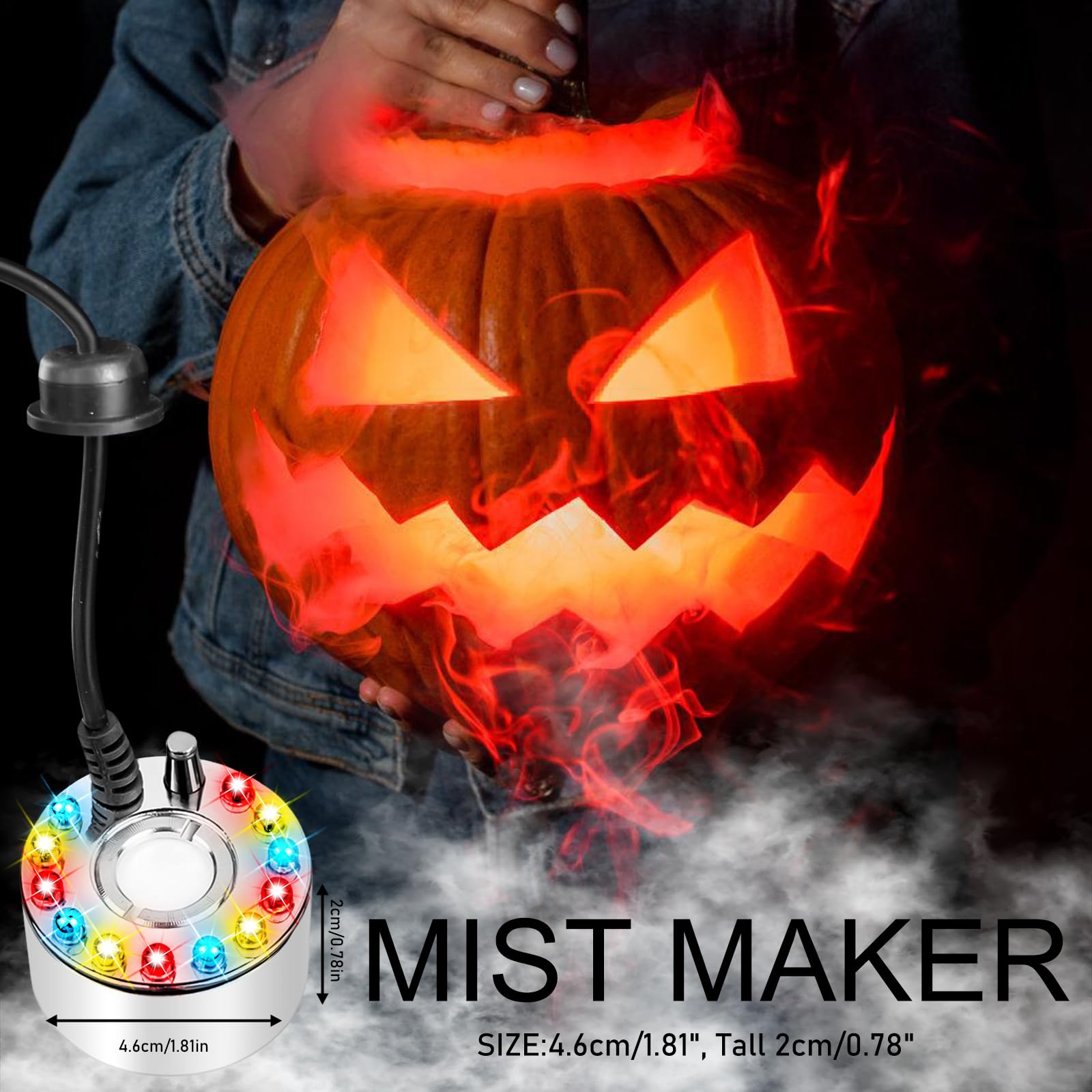Nébuliseur à Ultrasons Avec LED - Machine à Fumée Miniature Pour Décorations Halloween, étangs Et Terrariums - 7