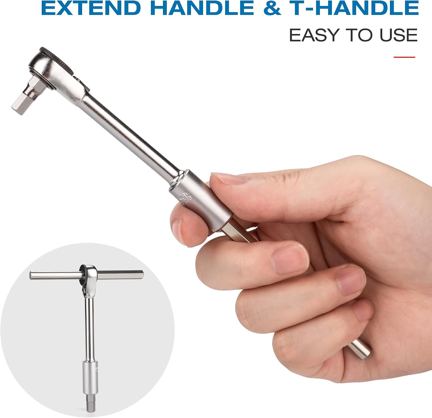 cyclists Bike Tool Kit – Ratchet Wrench and Chain Tool, T-Bar, Valve Wrench & Bits Set – Portable Bicycle Tools for Bicycle Repair & Maintenance