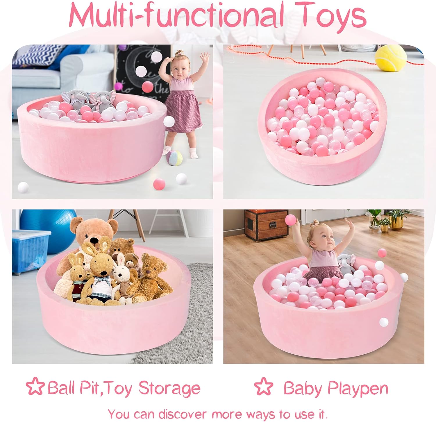 Fеаturеd Prоduсt GeeSound Ball Pits for Toddlers, Kids Memory Foam Ball Pit, Indoor & Outdoor Round Kids Play Tent Ball Pool, Soft Baby Playpen, Gift & Toys for Children Babies Toddlers (Pink Ball Pit) Suреr Chеар 🛒 GeeSound Ball Pits for Toddlers, Kids Memory Foam Ball Pit, Indoor & Outdoor Round Kids Play Tent Ball Pool, Soft Baby Playpen, Gift & Toys for Children Babies Toddlers (Pink Ball Pit)